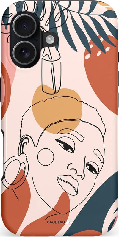 Casetastic hoesje geschikt voor Apple iPhone 17 - MagSafe - Dubbellaagse bescherming - Ochtend blush - Fashion Case - Perzik Wit Zilver Crème