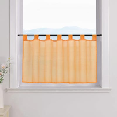 Transparante Voile Gordijnen voor Keuken - Korte Vitrage met Lussen 45x90 cm - Bistrogordijnen in Diverse Kleuren