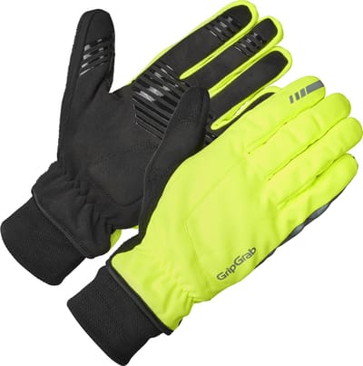 GripGrab - Windster 2 Windproof Winter Fietshandschoenen - Geel Hi-Vis - Unisex - Maat XS