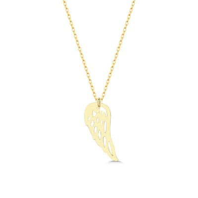 Unieke Half Vleugel Ketting Goldplated (925 Sterling Zilver Goldplated) Trendy Goldplated Dames Ketting | Cadeau Voor Vrouw Of Meisje