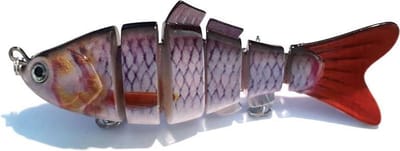 6 delige Swimbait Voorn kunstaas voor snoek 10cm - 20 gram, 3D ogen