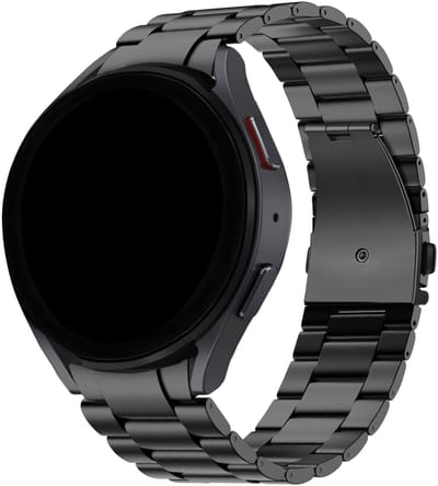 BALR titanium band geschikt voor Samsung Galaxy Watch titanium band (zwart) – Geschikt voor Galaxy Watch 4 / 5 / 6 & Classic – Ultralicht en stijlvol horlogebandje van echt titanium met veilige vouwsluiting