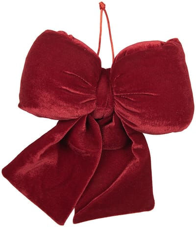 Clayre & Eef Decoratie Strik 18x10x20 cm Rood Synthetisch