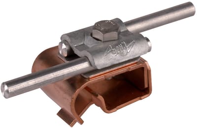 Dehn Bimetaalgootklem met dubbele klinknagel Cu-St/Tzn - 339157