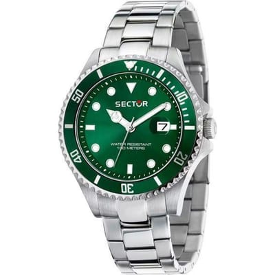 Sector 230 Roestvrij Staal Groene Wijzerplaat Quartz R3253161059 100M Herenhorloge groen