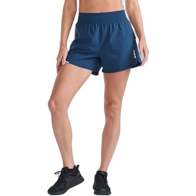 2xu Aero 4´´ Hoge Taille Korte Leggings Blauw XS Vrouw