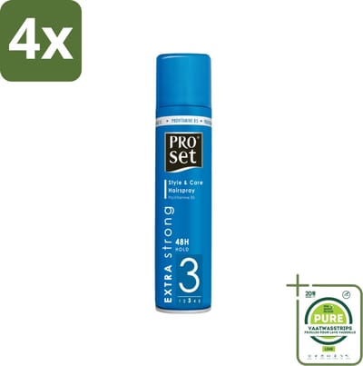 Proset Haarspray Extra Sterk 300 ml - Voordeelverpakking - 4 stuks - Haarspray 48 uur - Haarspray extra sterk