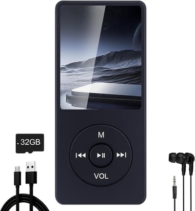 SNJY® MP3 Speler Bluetooth - MP4 Speler - Muziek Speler - 32 GB - Zwart
