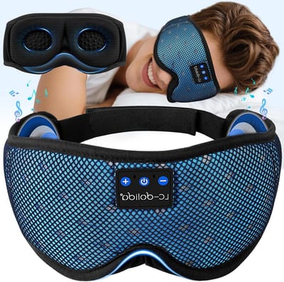 Bluetooth Slaapmasker met Hoofdtelefoon - 100% Verduisterend en Zijdeachtig voor Comfortabel Slapen en Ontspannen