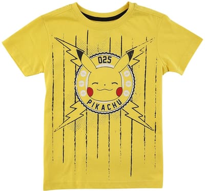 Pokémon Kids - Pikachu T-shirt geel 98/104 - Katoen - Anime, Fan merch, Gaming