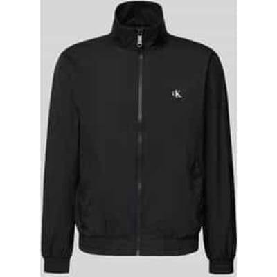 Trainingsjack met logo en opstaande kraag