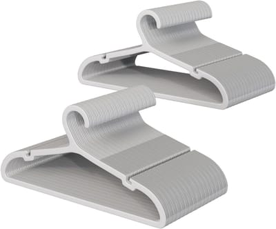 Dailygoods- Kleerhangers Antislip - Kunststof Hangers - Ruimtebesparend - Voor Jassen/Jurken/Overhemden - 41,7 x 0,4 x 21 cm - 100 Stuks - Kledinghangers