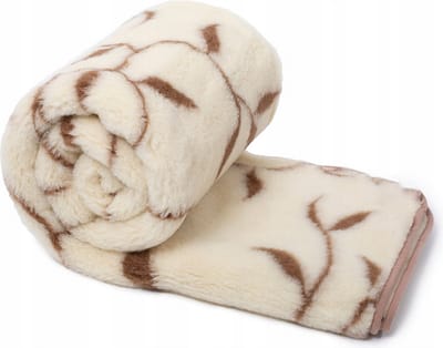 Wollen Deken 220x200cm 100% zuivere Australische Merino scheerwol OnceDoce® 480 g/m² Woolmark-certificaat – Warm Ademend Zacht – Wasbaar – Coffee Ivoor