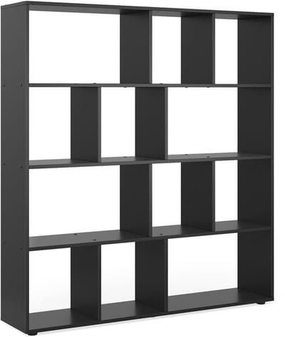 Vicco Pilar Ruimteverdeler – 131.6 x 143 cm Zwart