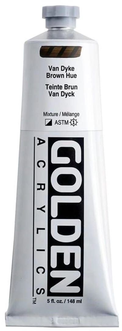 Golden Heavy Body Acrylverf Van Dyke Bruin Toon 148 ml