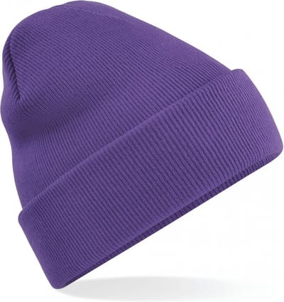 Gebreide muts polyester paars