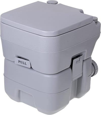 Mobiel Toilet - Camping Toilet - Reizen Kamperen - Dubbel Zegel - 20 Liter - Grijs