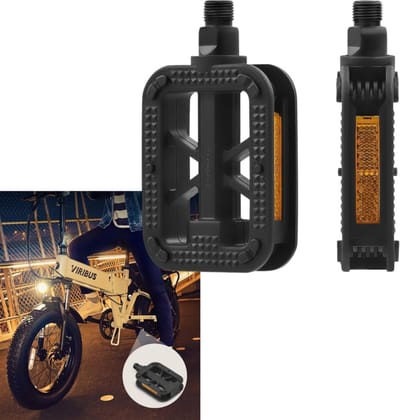 1 paar antislip, reflecterende fietspedalen - waterdicht, slijtvast en stabiel - universele pedalen - fietspedalen - 8,8*6,8 cm - geschikt voor diverse fietsmodellen en dagelijks woon-werkverkeer - originele kleur