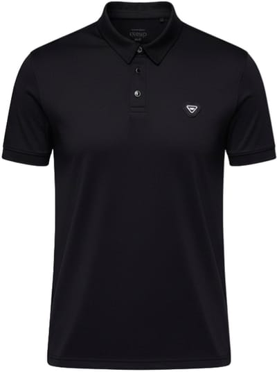 OMBRE Polo - Regular Fit - Polyamide - Korte Mouw Zwart S