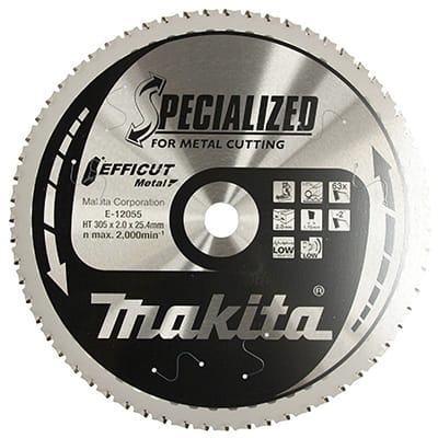 Makita E-12055 Afkortzaagblad Staal | Efficut | 305 x 25,4 mm | 63-tands