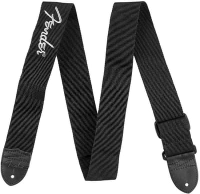 Fender Polyester Gitaarband 'Poly Logo' met Grijs Fender Logo 0990662043