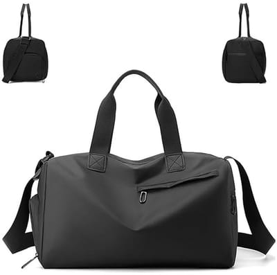 KZQ Multifunctionele sportkleding met schouderriem - 39 x 22 x 23 cm - zwart (zwart).