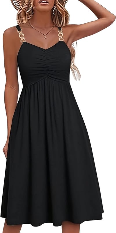 Livano Zomerjurk Dames - Zomerjurken - Volwassen - Jurk - Ibiza Stijl - Sundress - Maat S