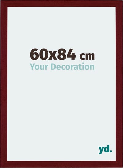 Your Decoration - Fotolijst 60x84 cm - MDF - Wijnrood Geveegd - Mura