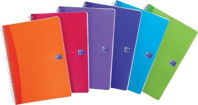 Oxford OFFICE MyColour spiraalblok 180 bladzijden formaat A5 geruit 5 mm, 1 stuk