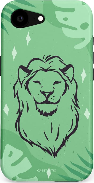 Casetastic hoesje geschikt voor Apple iPhone 16e / Apple iPhone 17e - MagSafe - Dubbellaagse bescherming - Trots in de jungle - Fashion Case - Mintgroen