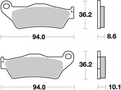 AP Racing-remblok voor BMW 1200 HP2 Enduro (2006-2009) achter / LMP342SR nieuw