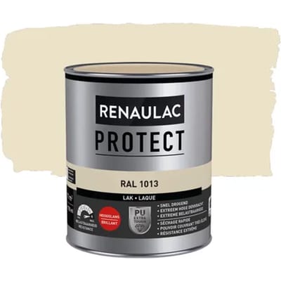 Renaulac Houtlak Protect - Hoogglans - Parelwit Ral 1013 - 750ml