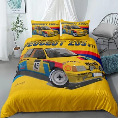 Gt3 Rally Dekbedovertrek Set King Queen Double Full Twin Eenpersoons Maat Beddengoed Set AU Single(140x210cm)