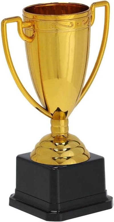 Gouden Trofee Beker - Sportprijs Beker - Voetbal Wedstrijd - Elegante Glanzende Afwerking - 116 x 18 x 74 cm