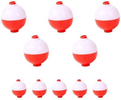 Dailygoods- Vissen Float Duurzaam - 10 Stuks - ABS Materiaal - Drukknop - Ronde Boei - Opvallende Kleuren - Diameter 1,9/3,2 cm - Visdobbers