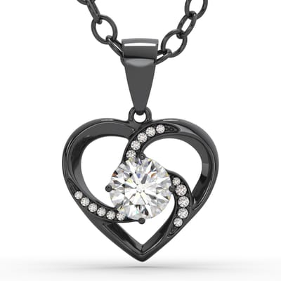 SERASAR Ketting van Sterling Zilver [Emotion] - Zwart - 925 Sieraden