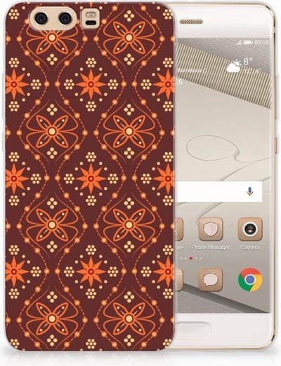 Huawei P10 Plus TPU bumper Batik Brown