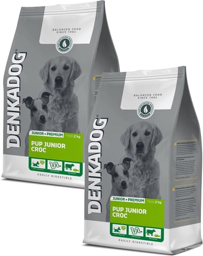 Denkadog Pup Junior Croc Rund&Kip&Vis - Hondenvoer - 2 x 2.5 kg