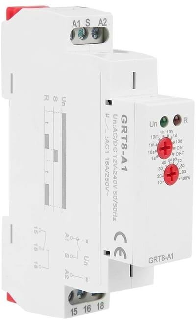 Allecto - Vertraagd Tijdrelais - LED Indicatoren - Veiligheidsoptie - 12V tot 240V - Elektronisch Apparaat - Betrouwbaar - Geschikt voor Diverse To...