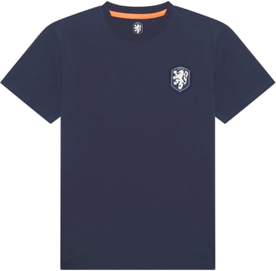 Nederlands Elftal Logo T-Shirt Heren - Maat XL - Navy - KNVB - Voetbalshirt - Fankleding - Fanmerchandise - Blauw
