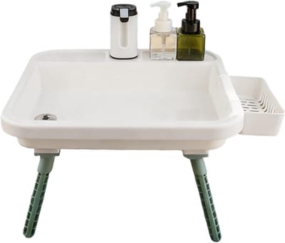 Draagbare Wasbak - Mobiel Station - Buitenactiviteiten - Gemakkelijke Watervoorziening - 51 x 44 x 16 cm - Wit