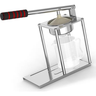 Handpers Citruspers Handmatige Citruspers Roestvrij Staal Ergonomisch Handvat Makkelijk Schoon te Maken Compact Ontwerp Draagbare Pers voor Keuken Sinaasappel Citroen Po gray