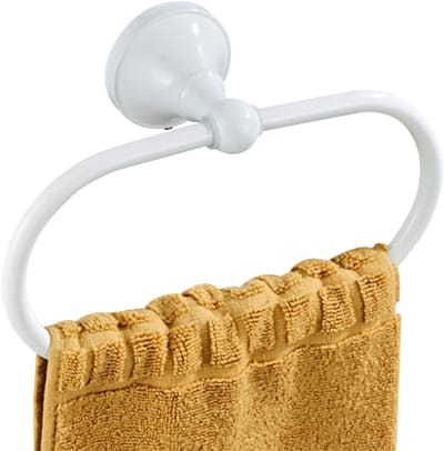 Ovale Handdoekring Antiek Messing Hanger Handdoekhouder Voor Badkamer Keuken Accessoires Muur Gemonteerd, Witte Afwerking