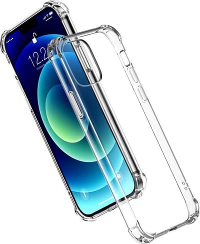Hoesje Geschikt voor: iPhone 12 - Anti -Shock Silicone - Transparant