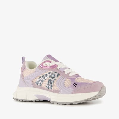 Blue Box meisjes sneakers in pastelkleuren - Paars - Uitneembare zool - Maat 33