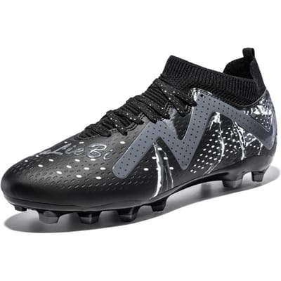 Chaussures de Football Société Chaussure de Football Homme Haute Qualité Chaussures de Football Crampons de Match pour Adolescent Baskets de Sport Chaussures d'Entraînement Extérieur 45 gray