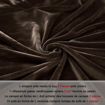 1 stuk fluwelen stof bankhoezen elastische sectionele bankhoes L-vorm bankhoes fauteuil L-vorm bankhoes voor woonkamer Part B-B 190-230cm