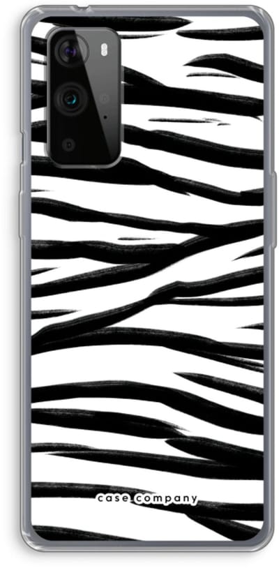 Case Company® - Hoesje geschikt voor OnePlus 9 Pro hoesje - Zebra pattern - Soft Cover Telefoonhoesje - Bescherming aan alle Kanten en Schermrand