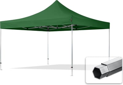 4x4 m Easy Up partytent Vouwpaviljoen PROFESSIONAL alu 40mm, donkergroen