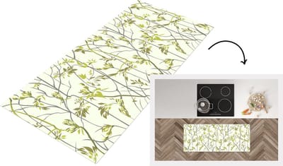 Keukenloper - Loper keuken - Patroon - Jungle - Planten - 120x50 cm - Keukenloper vinyl